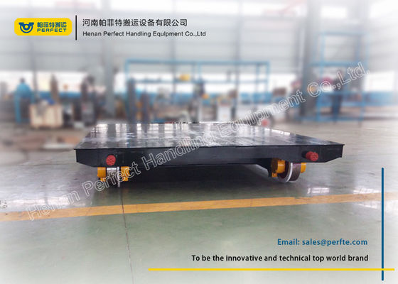 Black Flatbed Rail Transfer Cart Heavy Load Foundry Transport Car Trailer