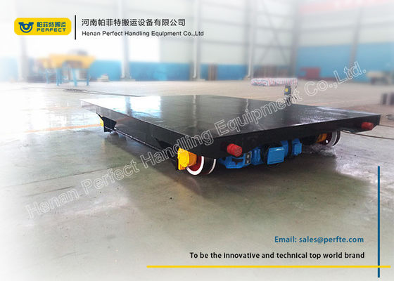 Black Flatbed Rail Transfer Cart Heavy Load Foundry Transport Car Trailer